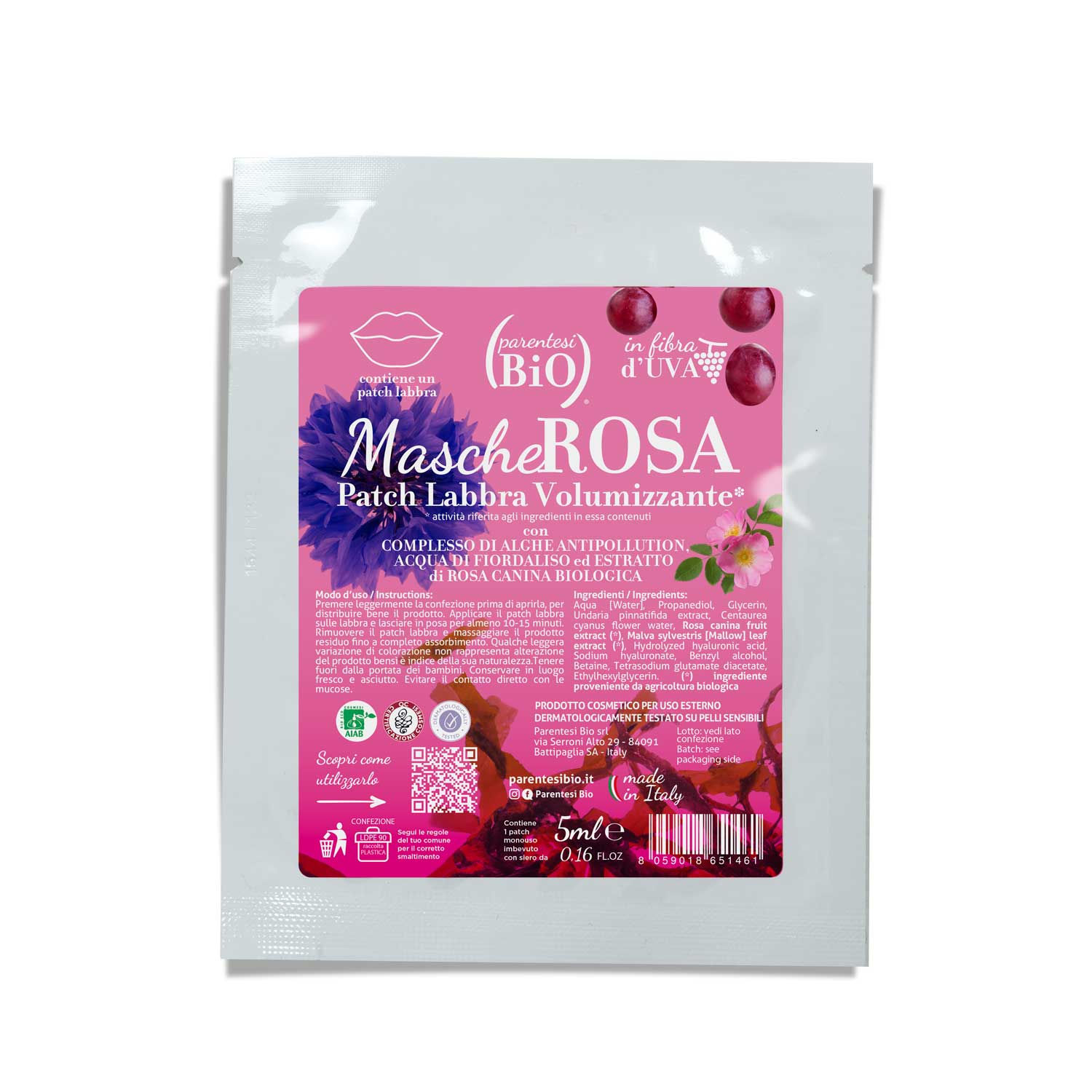 MascheROSA – patch labbra volumizzante