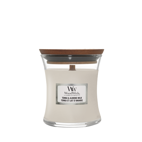 Candela Woodwick Mini Tonka & Almond Milk