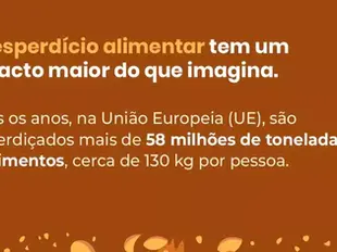 O desperdício alimentar tem um impacto muito grande no ambiente.
