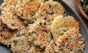 Pataniscas de sobras de arroz