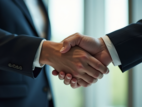 two men shaking hands