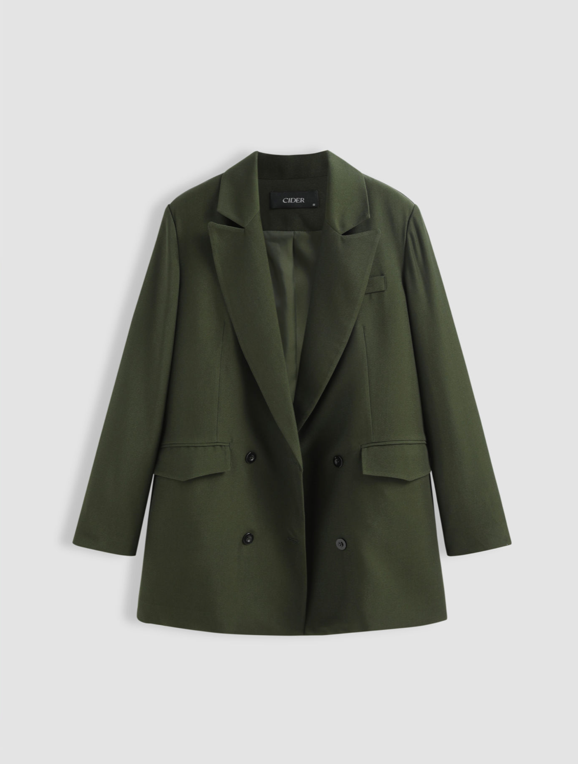 Solid Notched Collar Blazer