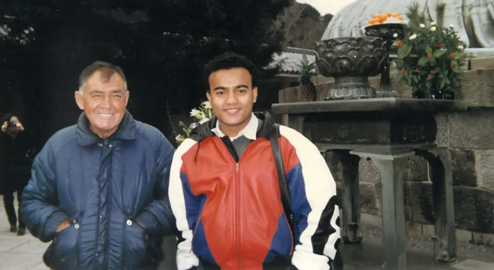 Dr Rijal with Walter Hillbrick (his Australian benefactor) in Japan, 1994