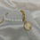 Miniature : Bracelet doré bouton upcyclé