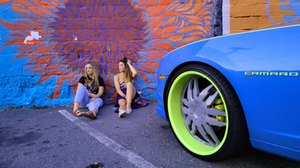 Downtown Winston Salem North Carolina Art Camaro Roxanne and Faith Engen Ellis