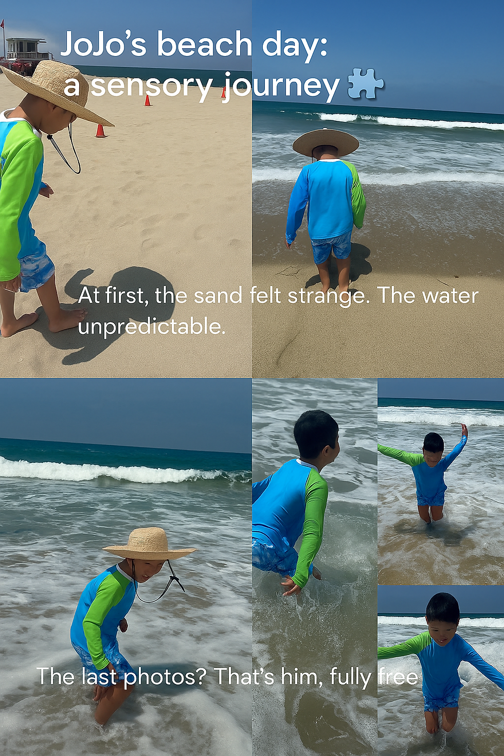 JoJo’s Beach Day: Sensory Exploration and Breakthrough
