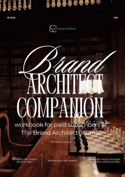 Brand Architect Companion Workbook | From Brand Clarity to Execution