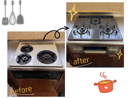 ビルトインガスコンロ交換工事