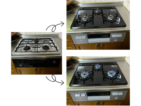 ビルトインガスコンロ交換工事