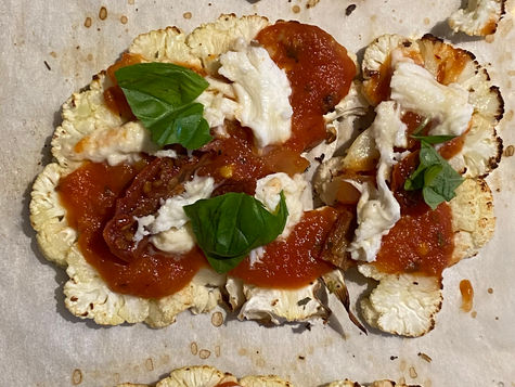 Blomkål som pizza