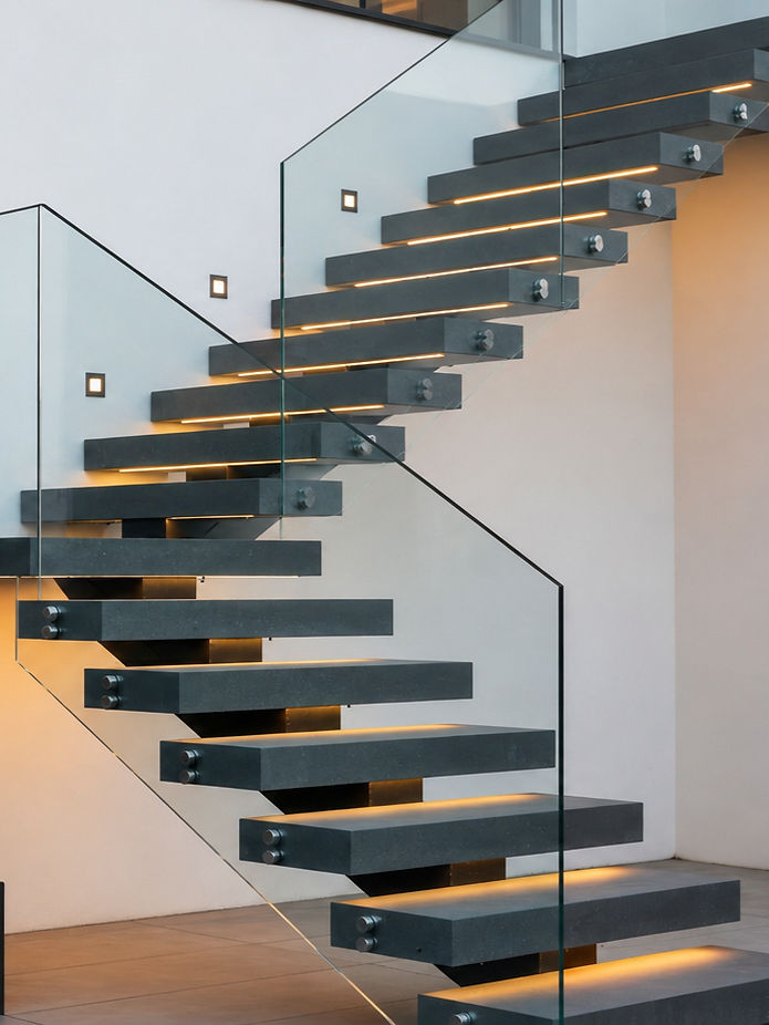 Capra Projects | Staircase Design & Construction | Open Tread staircase