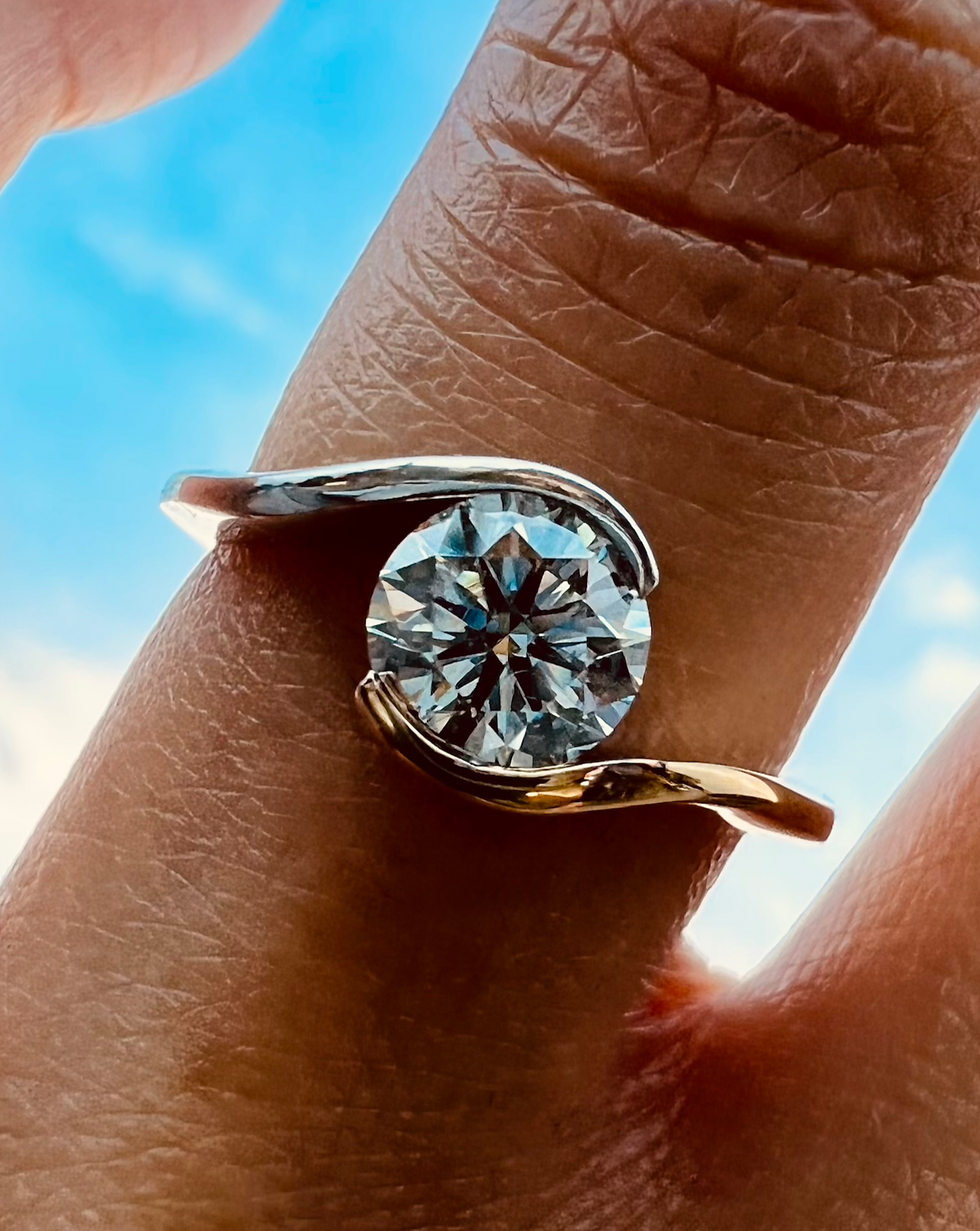 Ethos Myth Jewellery & Design by Michella Domo Natural Diamond Engagement Ring in Two Tone