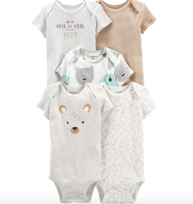 Kit Body 5 Peças Ursinhos Carter's
