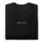 folded black sweatshirt with embroidered "Trad Wife" text