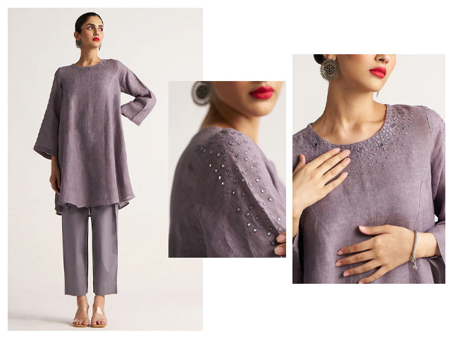 Minimal Grey Linen Co-Ord Set