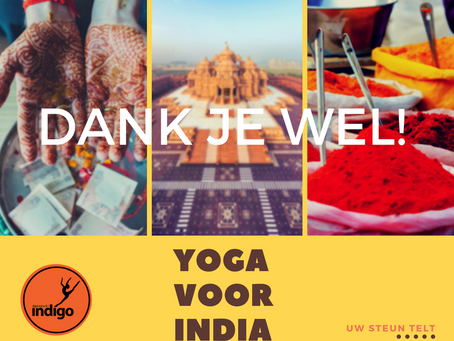 UPDATE – YOGA VOOR INDIA | DANSSTUDIO INDIGO