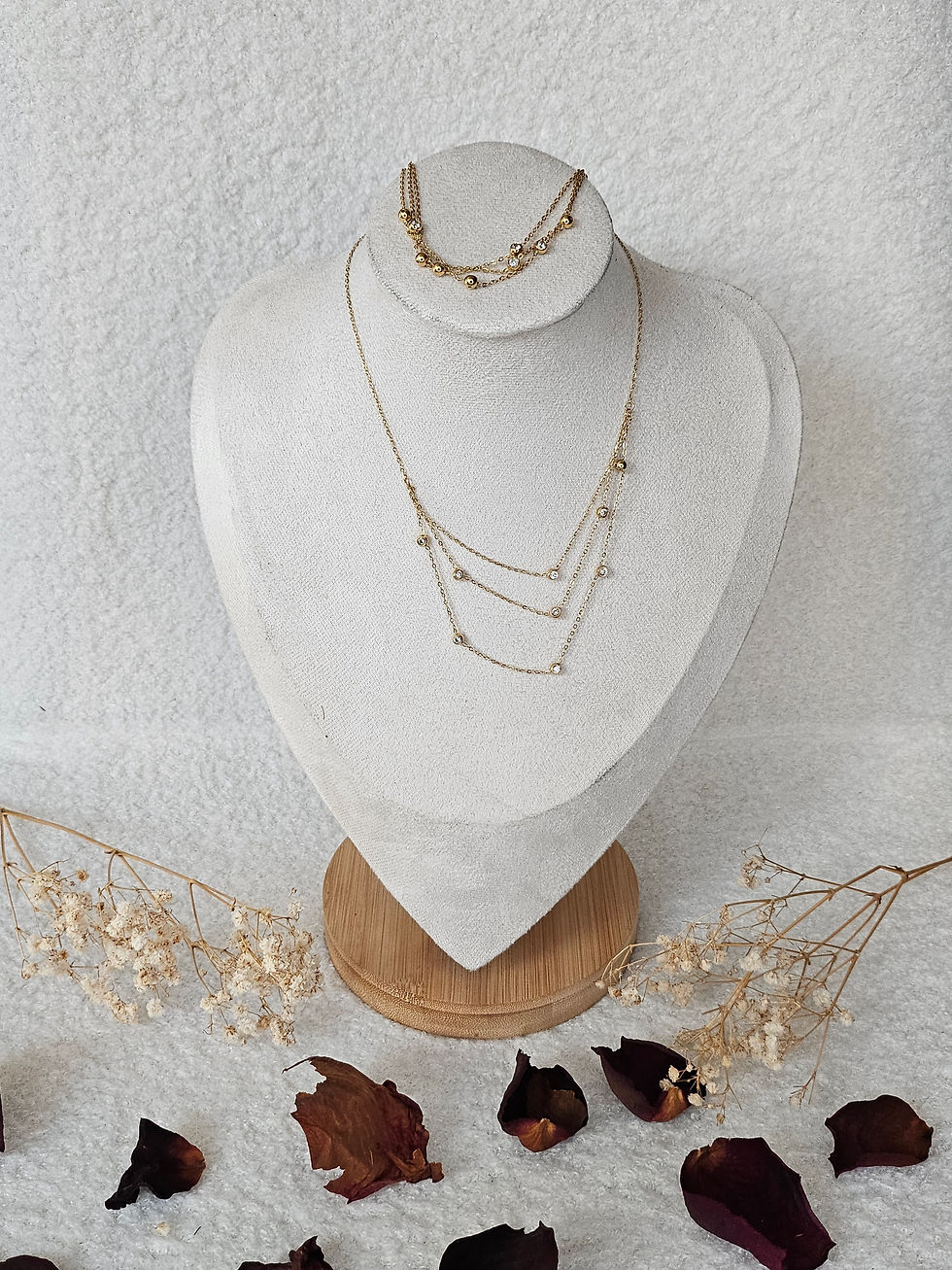 Parure triple chaines