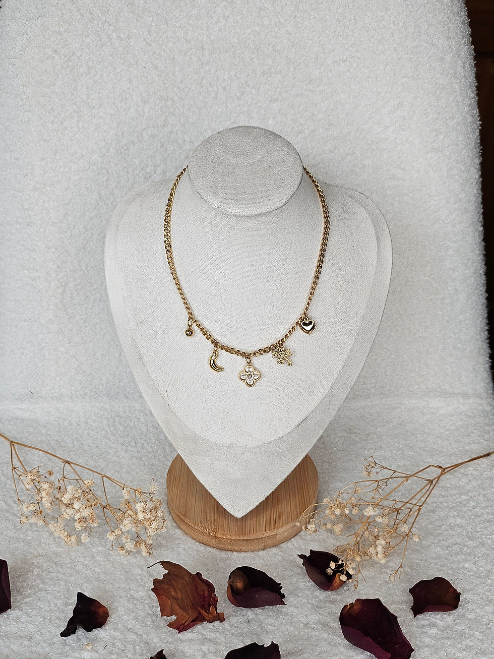 Parure breloque trefle