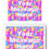 Thumbnail: A4 Rectangle Colourful PINK Blocks PERSONALISED MESSAGE Icing Sheet Topper