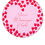 Thumbnail: Valentine's Red Hearts PERSONALISED MESSAGE 7.5 Inch Circle Decor Icing Cake Top