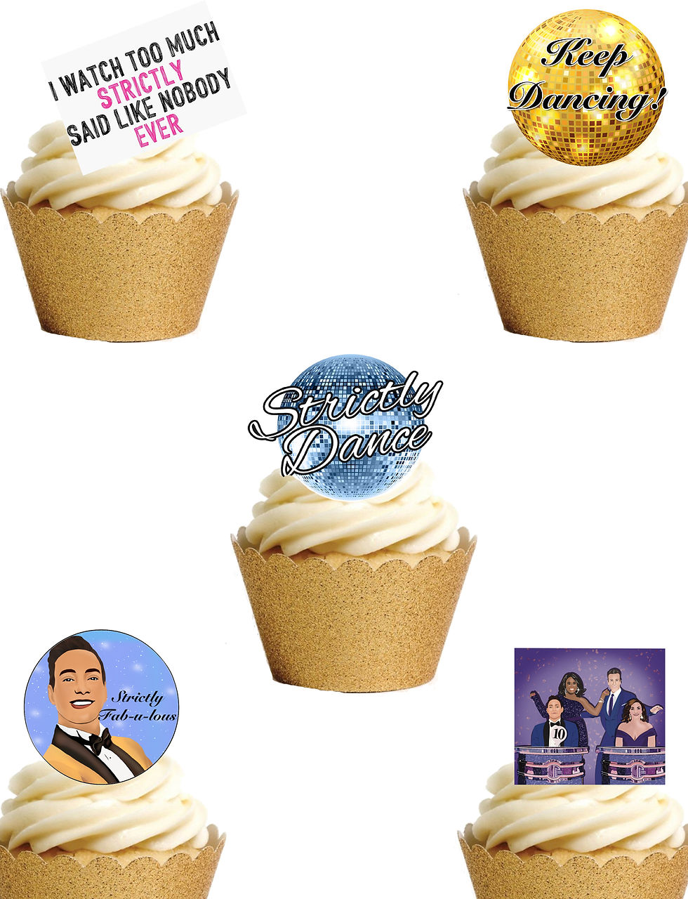 Thumbnail: 27 Stand Up Edible Wafer Paper Ballroom Strictly Dancing Cake Toppers