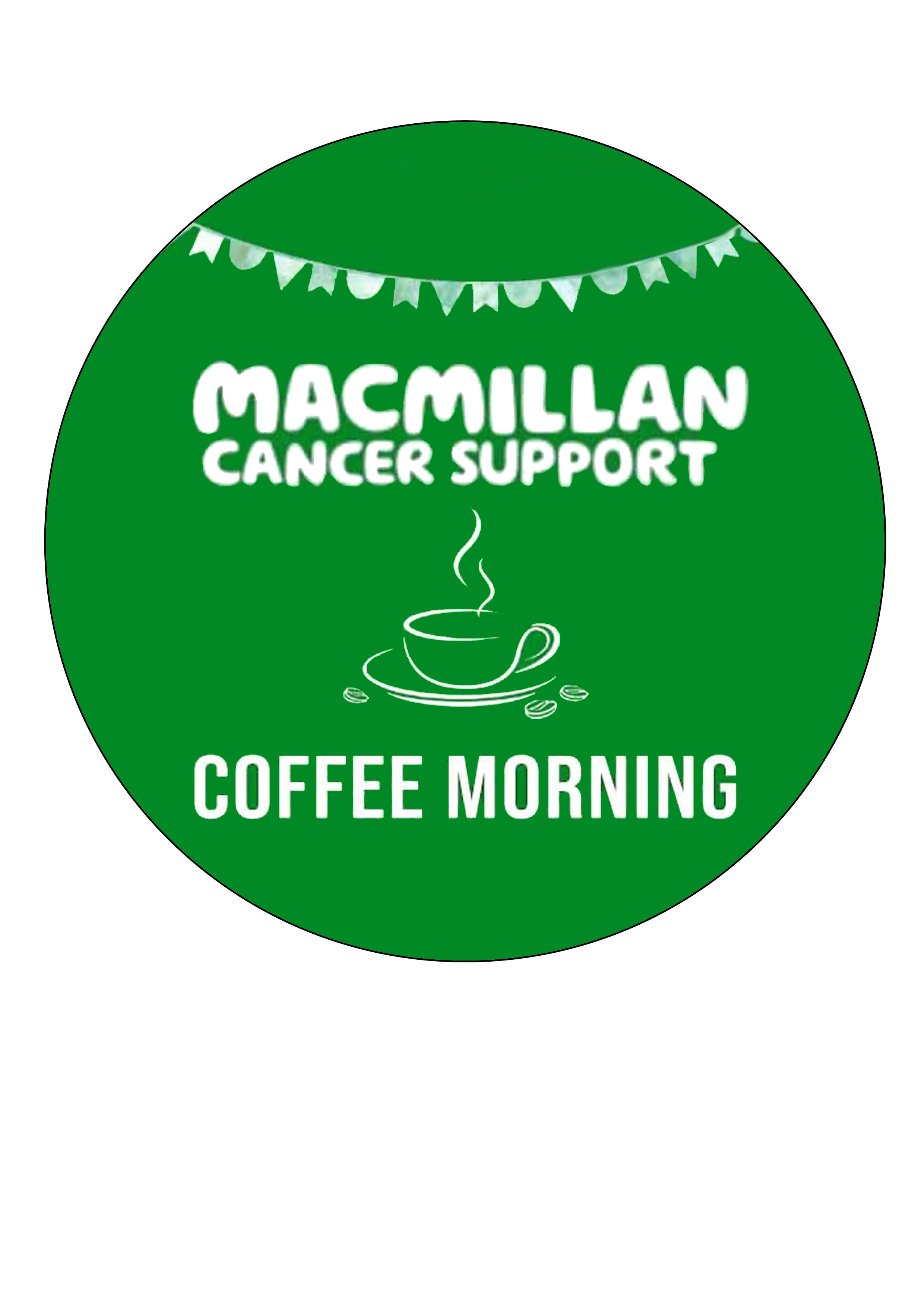 Macmillan Charity Fundraising 7.5 Inch Circle Decor Icing Sheet Cake Topper