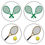 Thumbnail: 12 Pre-Cut Tennis Sport Thin Edible Wafer Paper Cake Topper