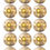 Thumbnail: 15 Pre-Cut Gold Happy New Year 2026 CLOCK Cocktail Drinks Edible Wafer Toppers