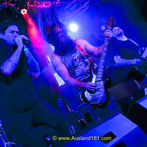 Opening a premier heavy metal/rock event can be a daunting task but Prognosis Negative stepped up and stepped in. Hard and heavy, this five piece unit are in the anthemic metal mode that ventures into death metal genre. Great vocals fronting talented musicians set the Milk Bar buzzing with their passionate six song set. With a new single out these “Dark Defender”s of the Perth metal scene are bound to be active around town. Check them out.

Vocals - Kenny Allen
Bass - Kyle Baker
Guitars - Alec Makarein
Guitars - Adam Tartano
Drums - Lachlan Rusin