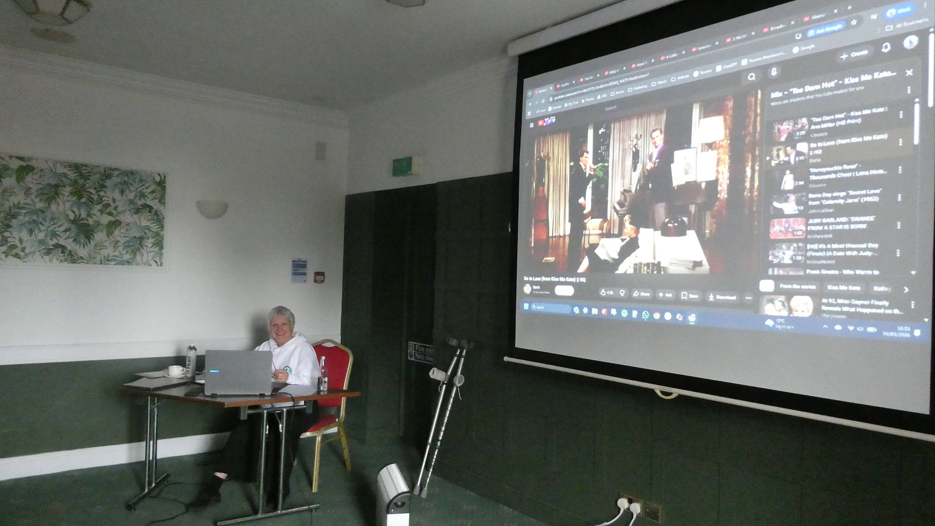 Susan Harvey presenting a tap history talk at TapUK 2026.