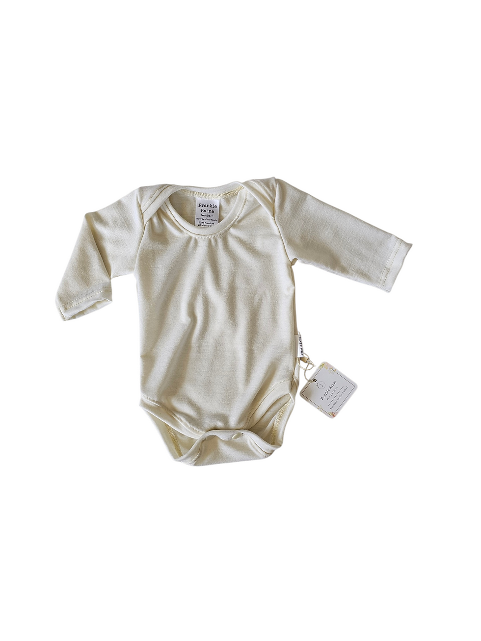 Thumbnail: Ivory merino bay bodysuit flat lay