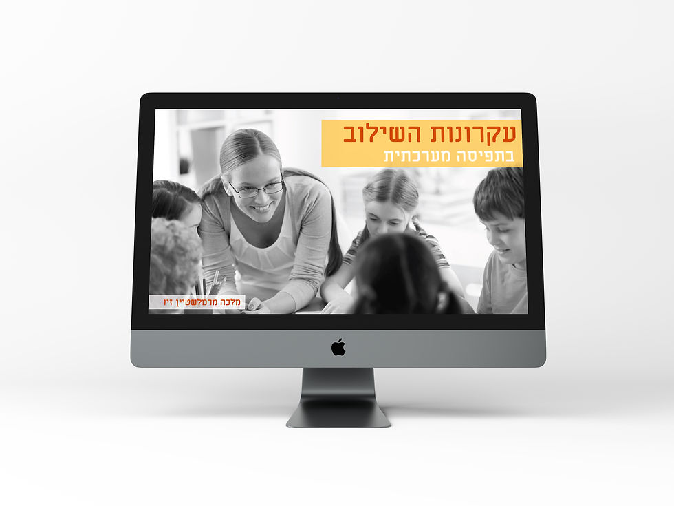 מצגת עקרונות השילוב בתפיסה מערכתית