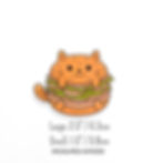 sticker of a sandwich with the bun shaped like a cat, sizing options below image