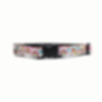 Boho style rainbow cat collar design, front view