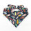 Thumbnail: Colourful feather print pet bandana front view
