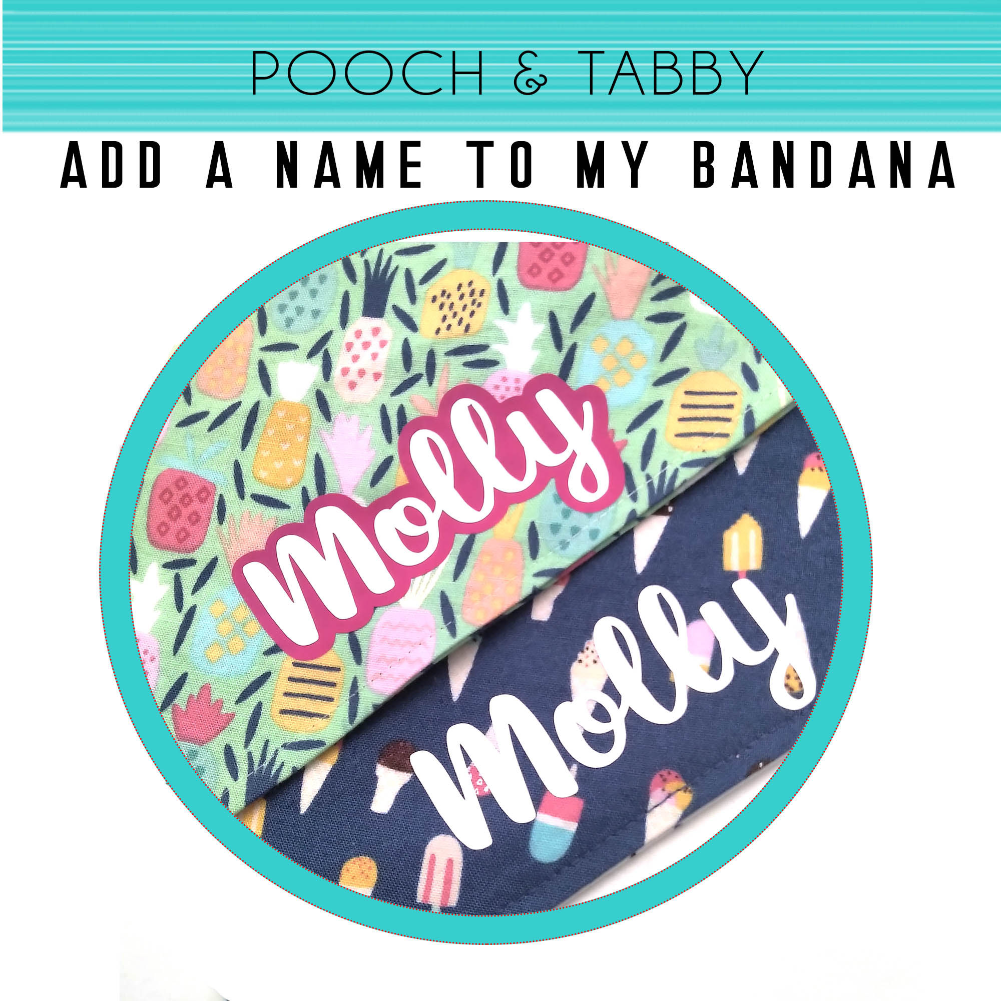 Add On - Personalized Vinyl Name for your Bandana