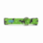 dog collar design with black bats and glow in the dark stars, side view