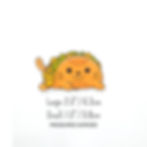 sticker of a cat taco shaped like a cat with sizing options below