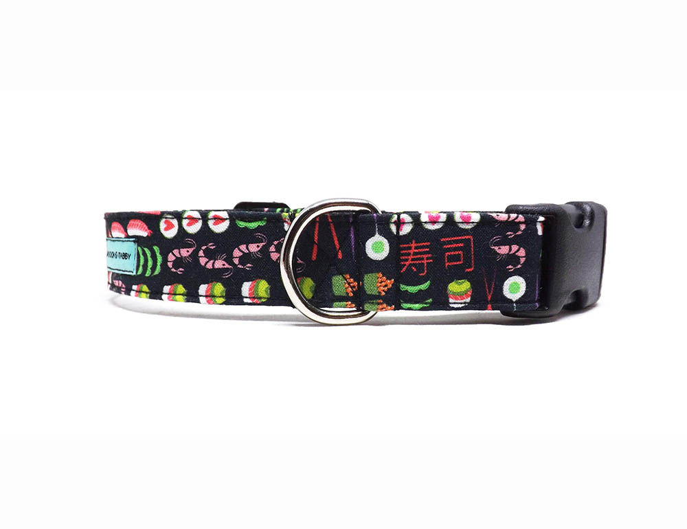 Dog Collar - 'Sushi Mania' - Assorted Sushi and Seafood Design
