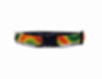 colourful wavy woodstock cat collar front view