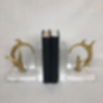 Gilt Antler Bookends on acrylic