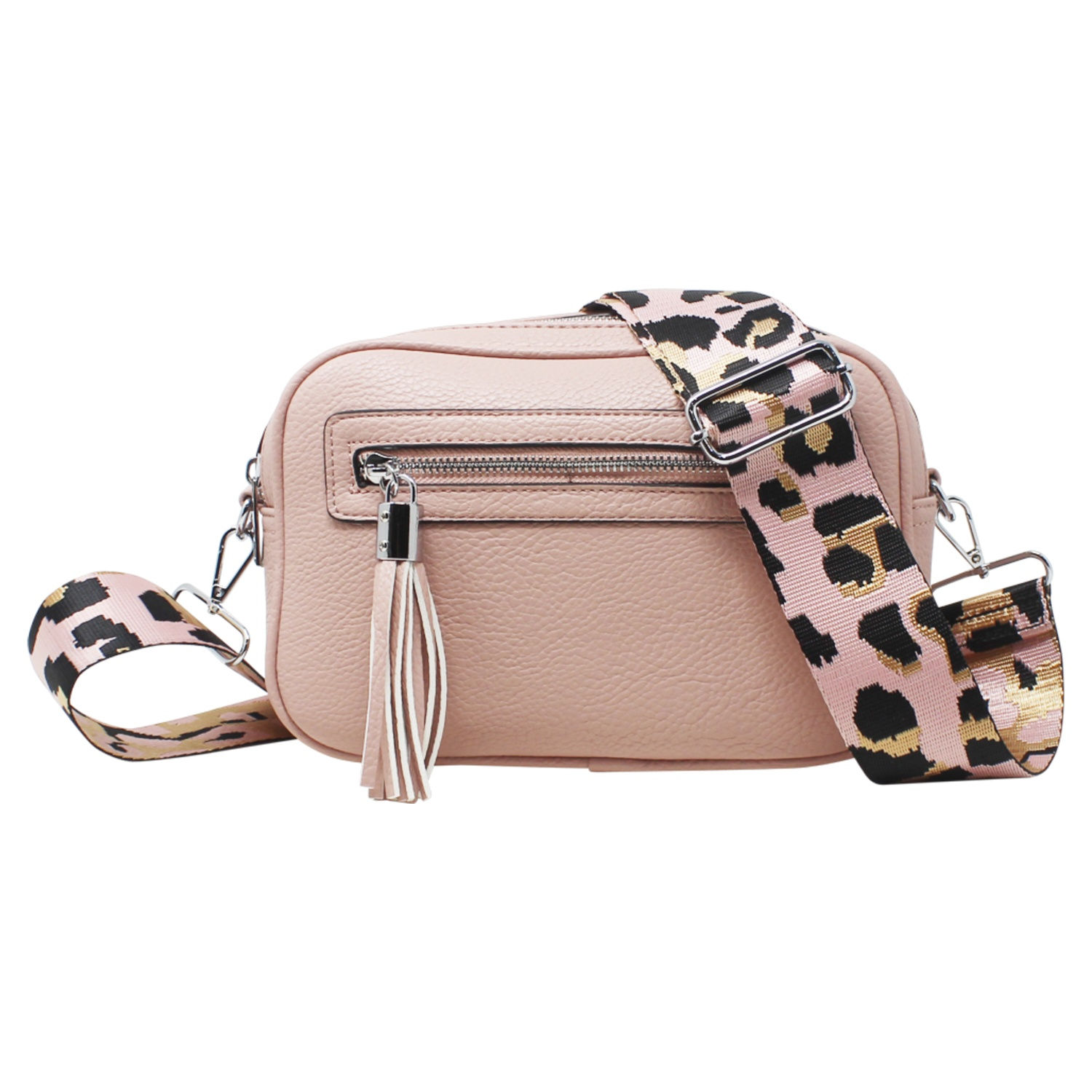 Classic Light Pink Crossbody Camera Bag