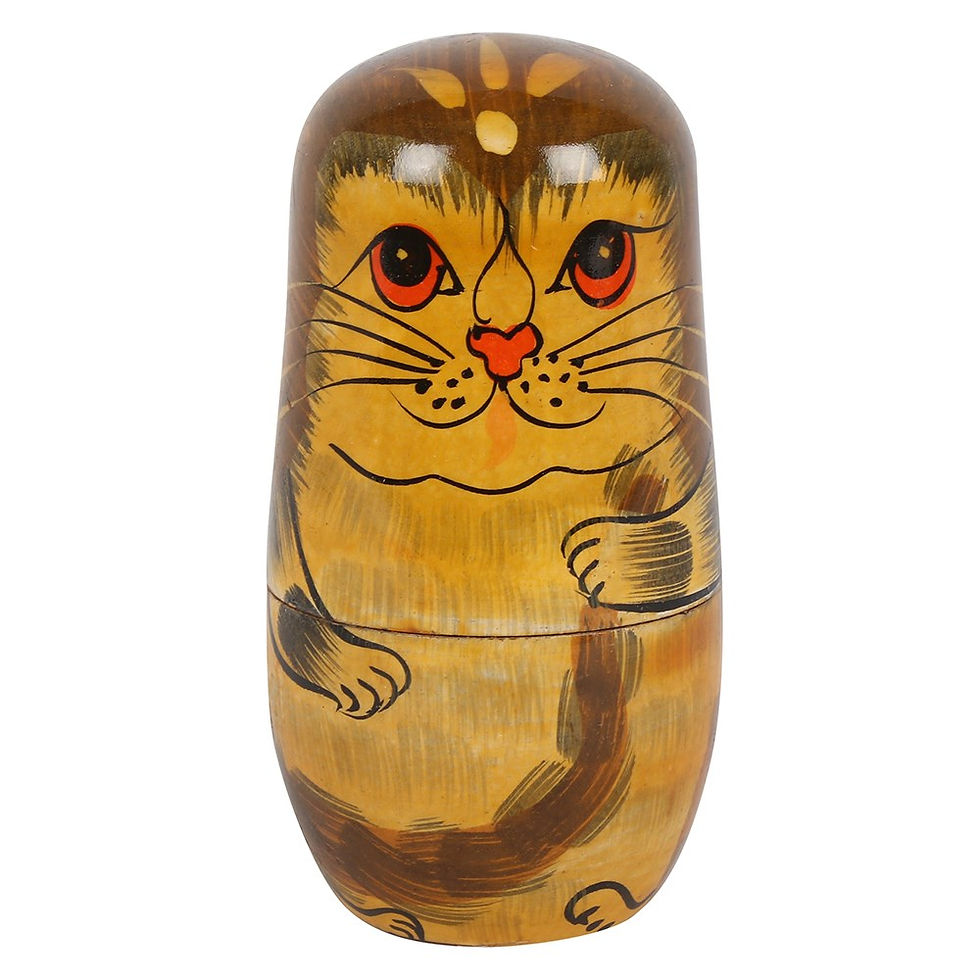 Thumbnail: Cat Russian Nesting Doll Set