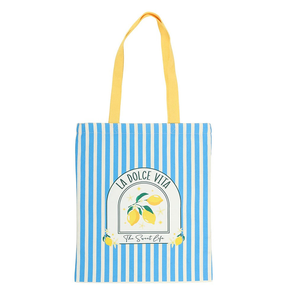 Thumbnail: La Dolce Vita Blue Striped Tote Bag