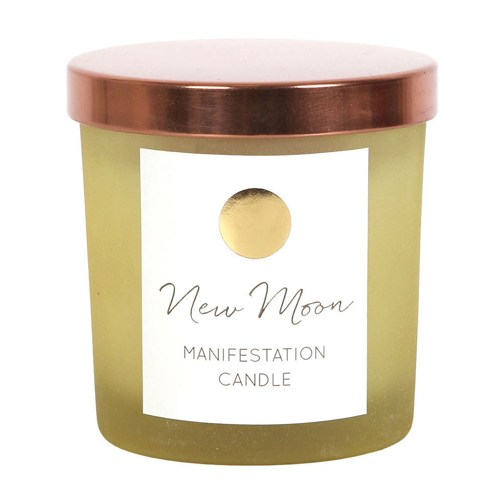 Thumbnail: New Moon Wild Orange Candle With Clear Quartz Crystals
