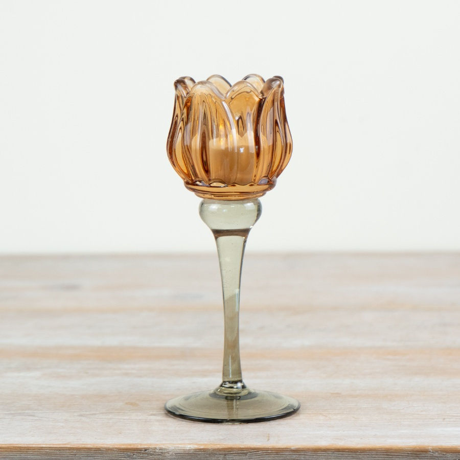 Tulip Glass Candle Holder