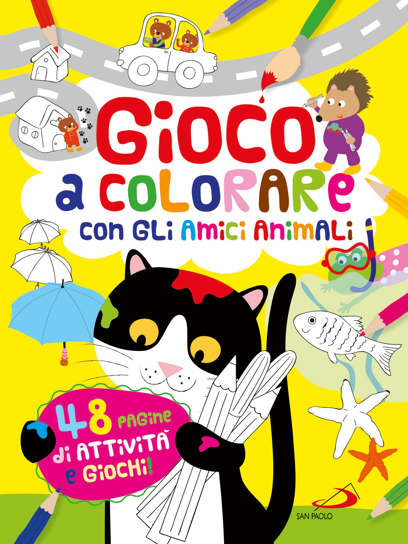 GIOCO A COLORARE CON GLI AMICI ANIMALI di Lodovica Cima per EDIZIONI SAN PAOLO