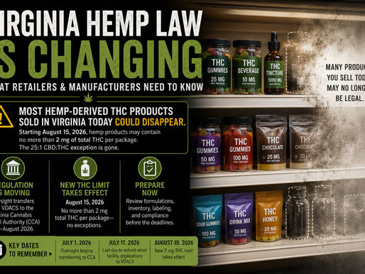 Virginia’s Hemp-Derived THC Products Face a Major Shake-Up VIRGINIA 2026