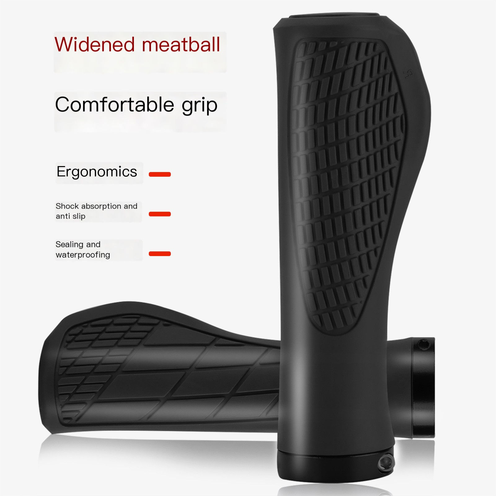 NPY Rubber Handle Grips for Mountain Bikes (Locking)
