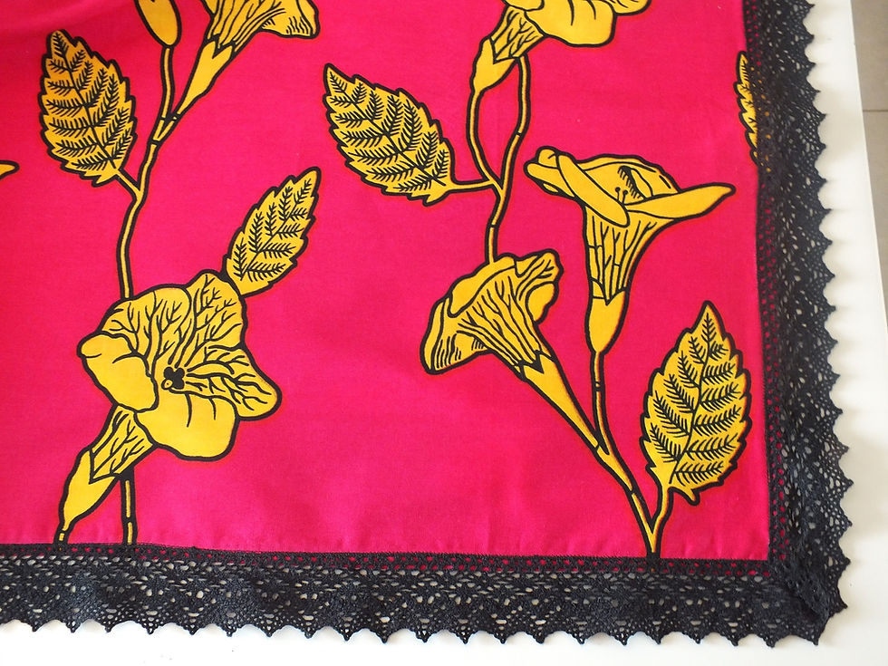 Miniature : Serviette carrée en tissu africain